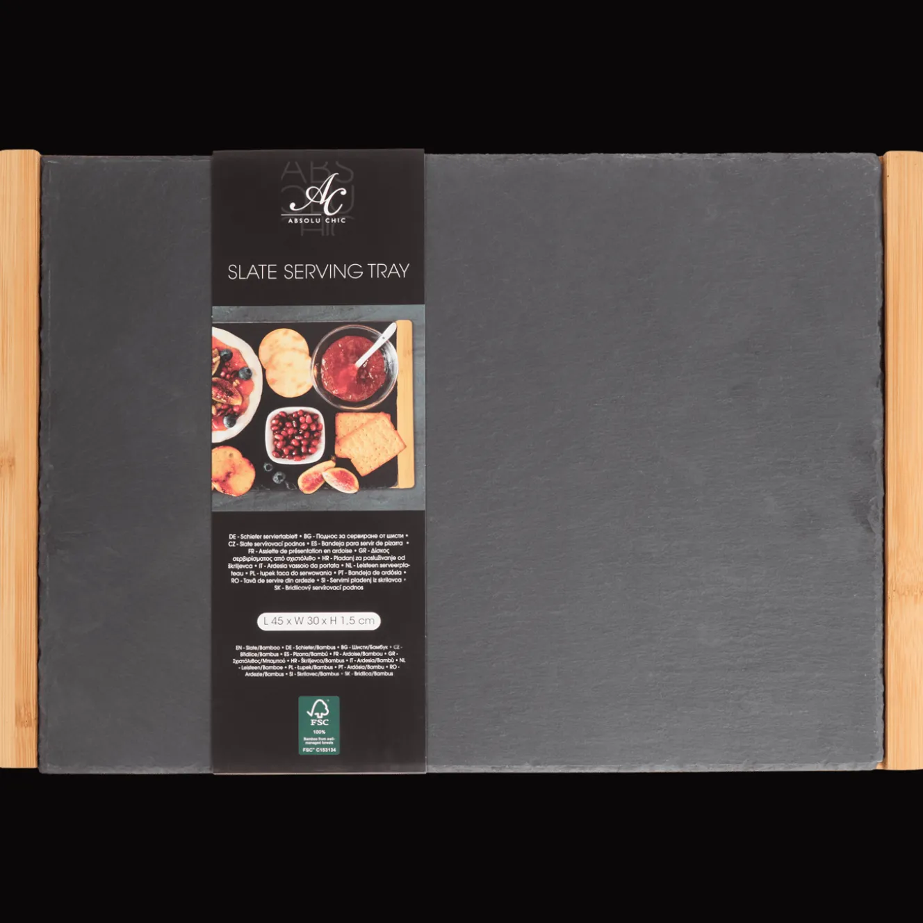 Action Tabletts<Absolu Chic Schiefer-Servierplatte