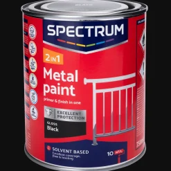 Spectrum Farbe<2-in-1 Metalllack Hochglanz Schwarz