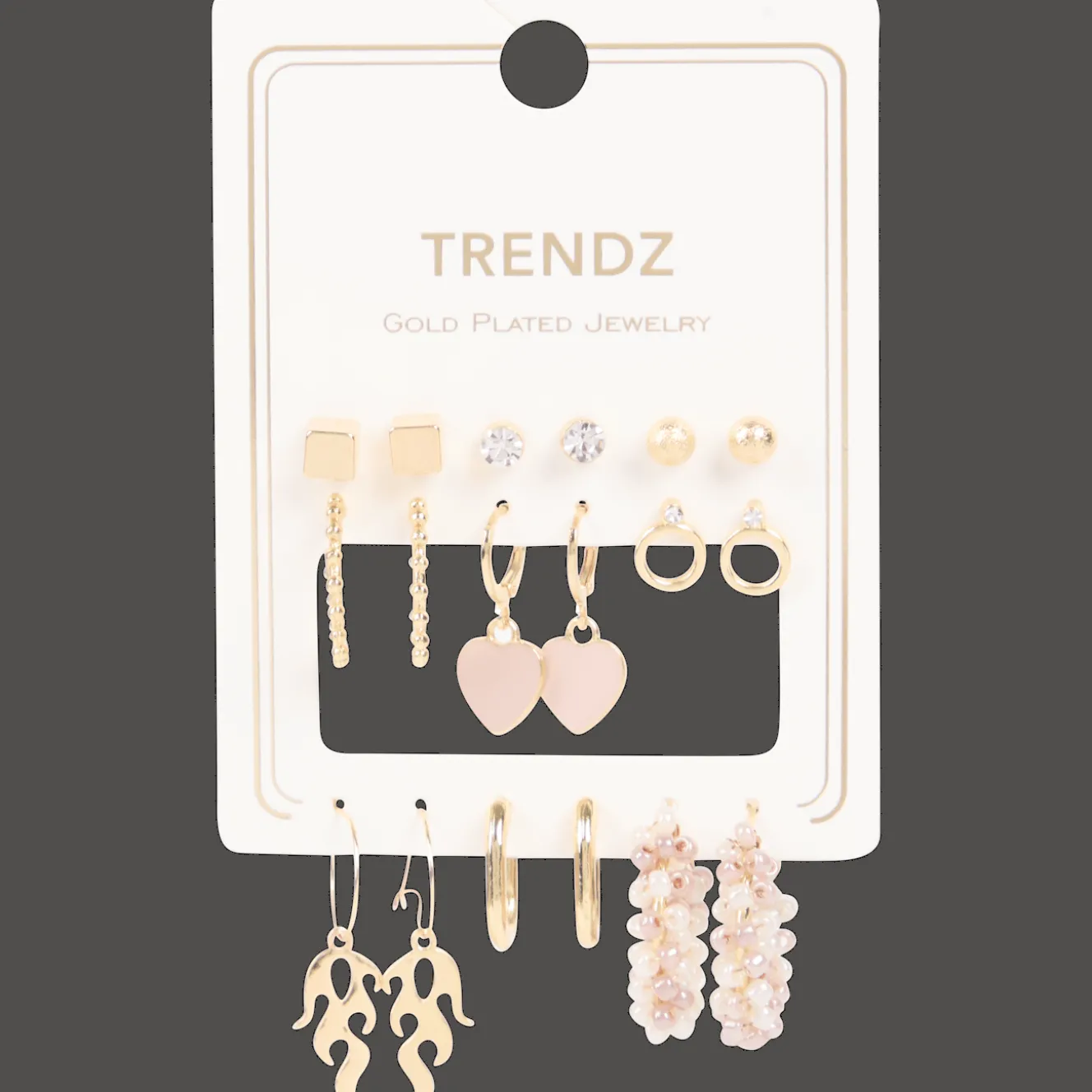 Action Uhren & Schmuck<Trendz Set mit vergoldeten Ohrringen