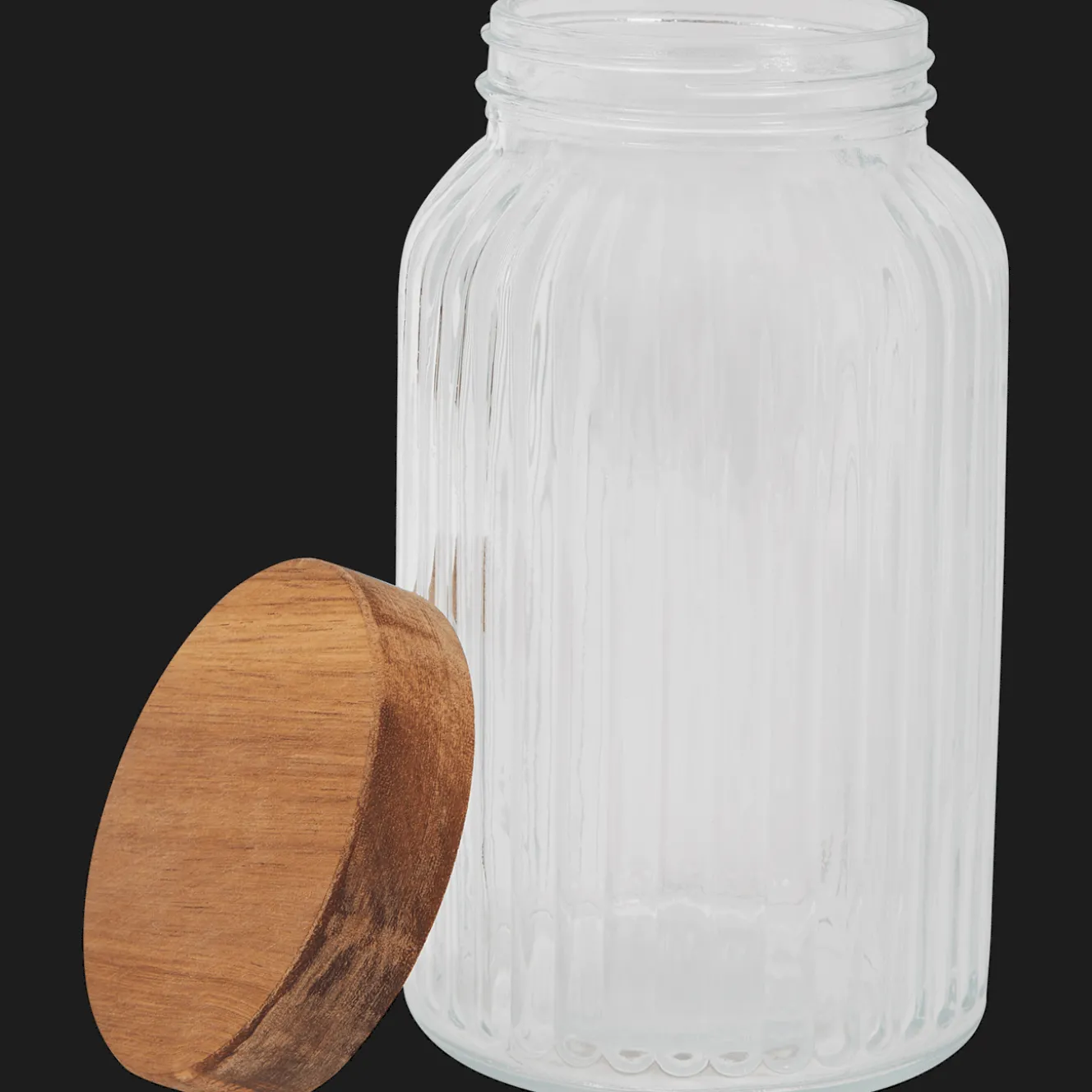 Action Aufbewahren & Mitnehmen<Vorratsglas mit Holzdeckel