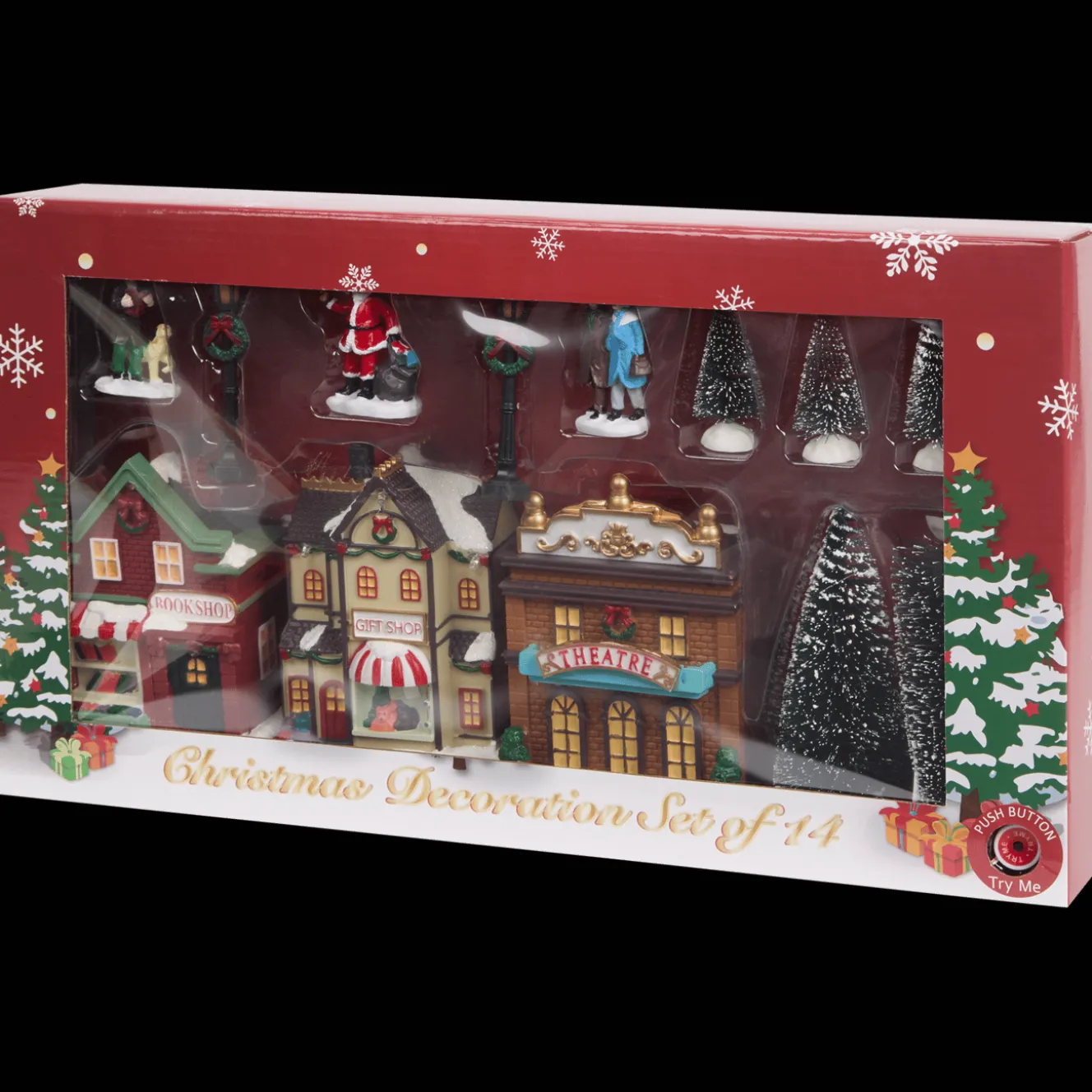 Action Saisondekoration<Weihnachtsdorf mit Beleuchtung